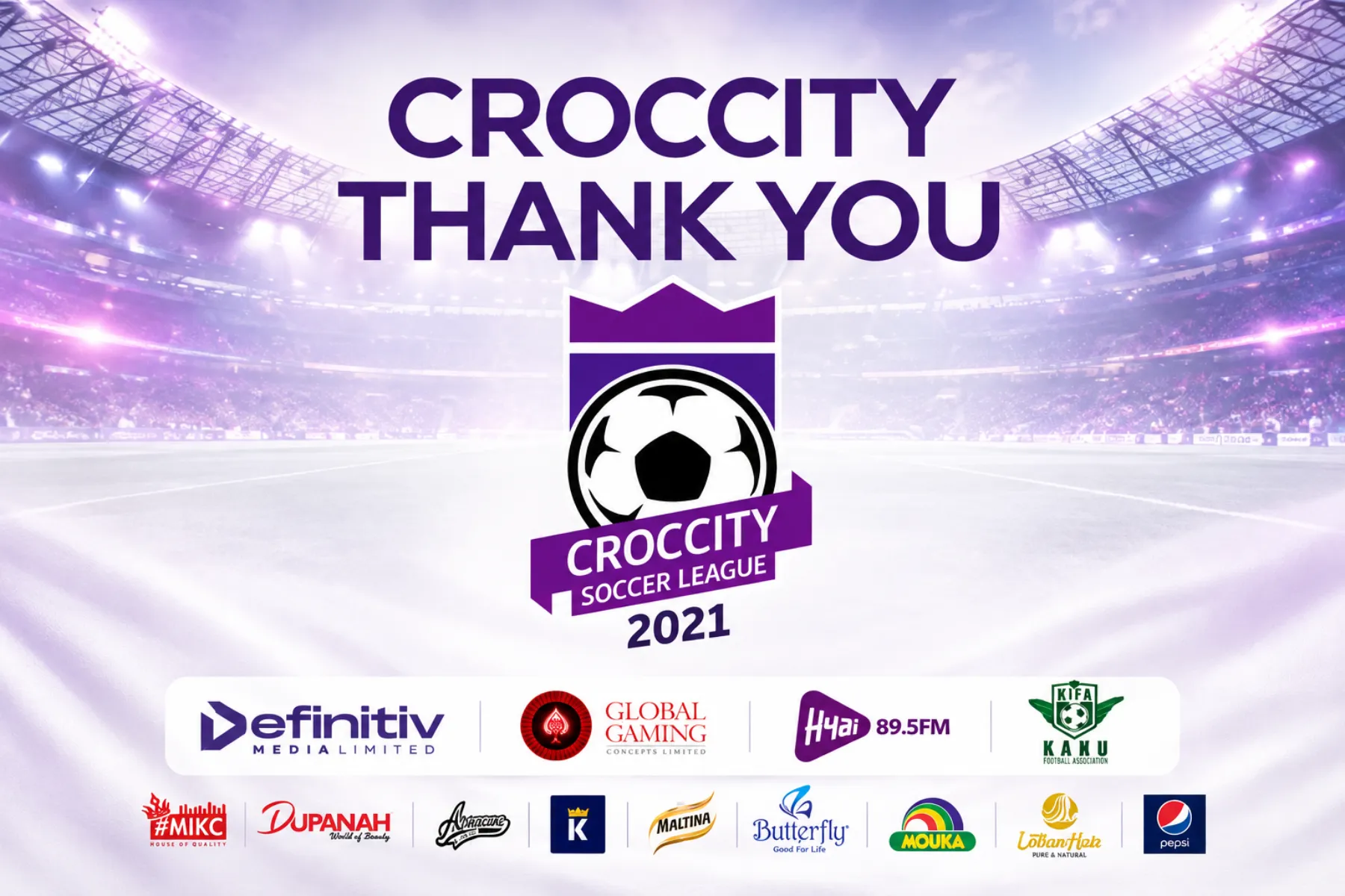 Croc City Soccer League 2021 thank-you artwork