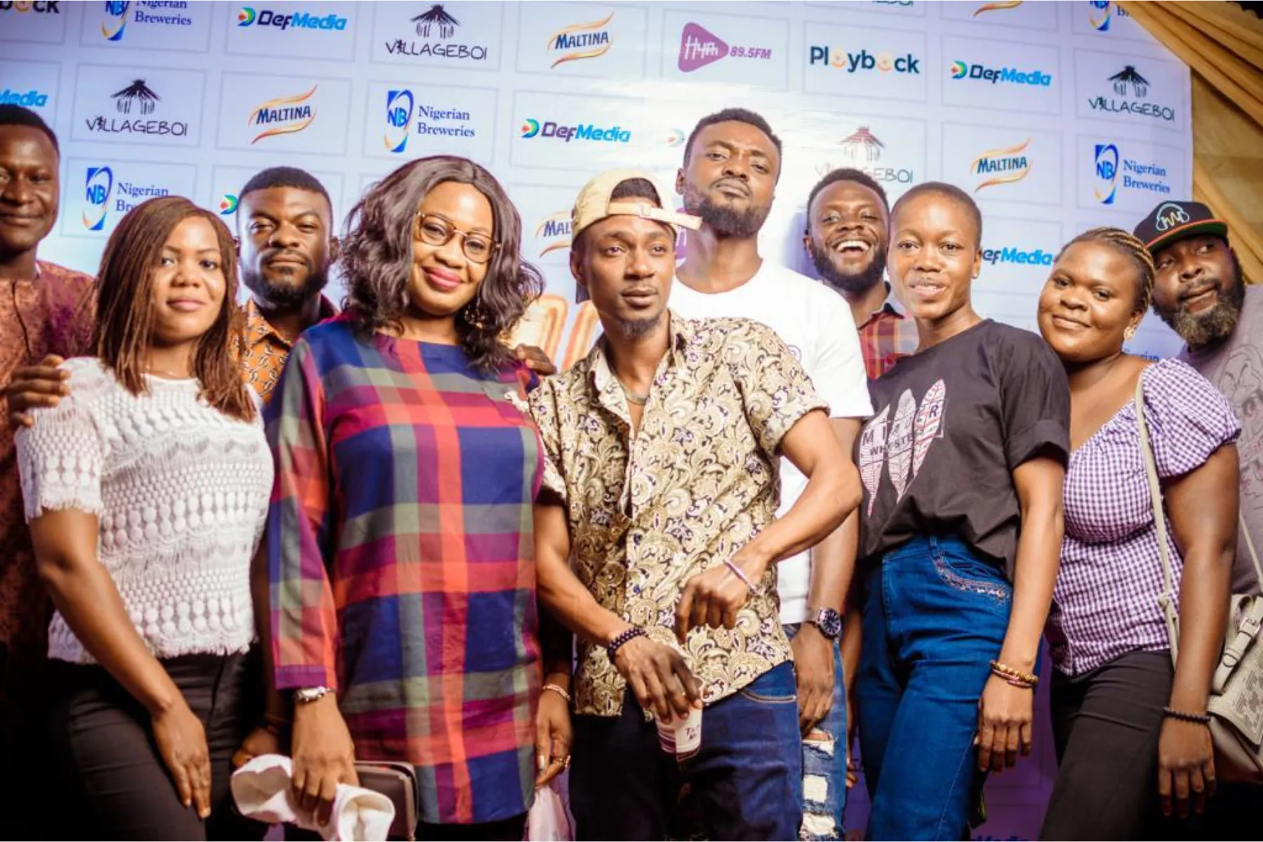 Kaduna Laffs guests posing at the event backdrop